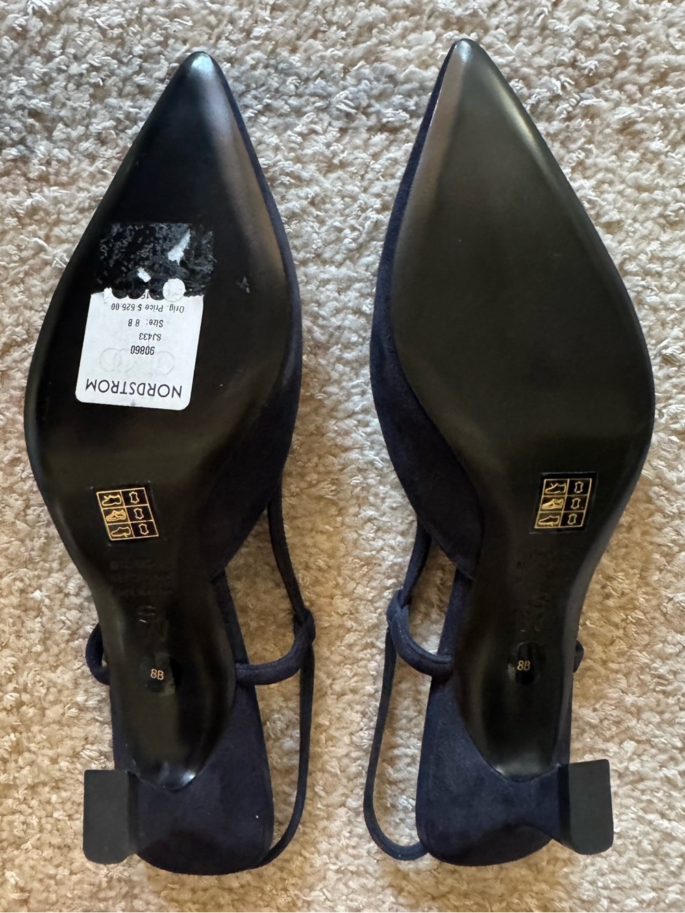 NEW Stuart Weitzmam Vinnie 50 Slingback Pump in Marine Blue - Picture 10 of 12